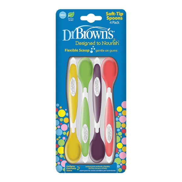 DrBrown's - Soft Tip Toddler Feeding Spoons (4m+) - 4 pack