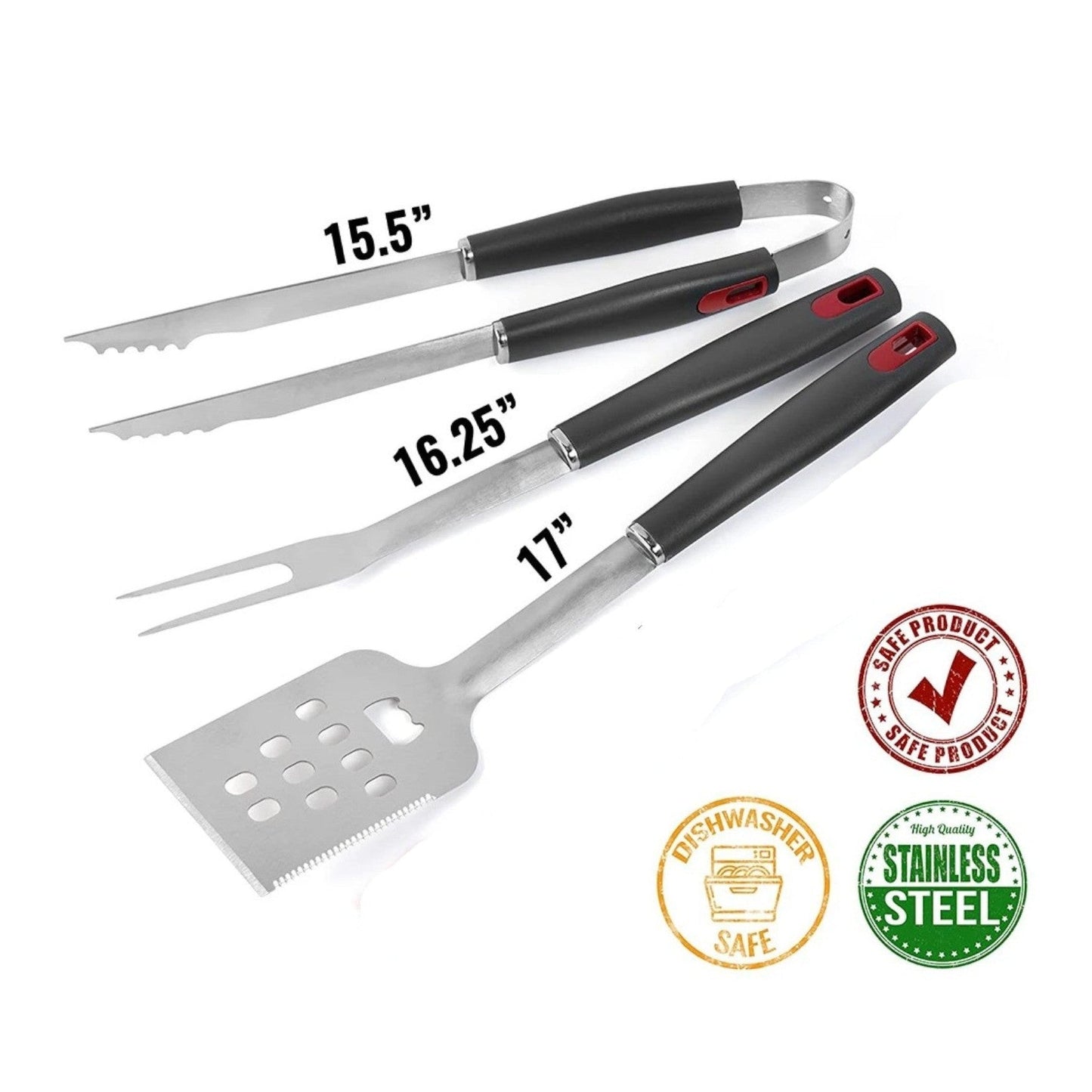 Set of 3 High Quality BBQ tools
