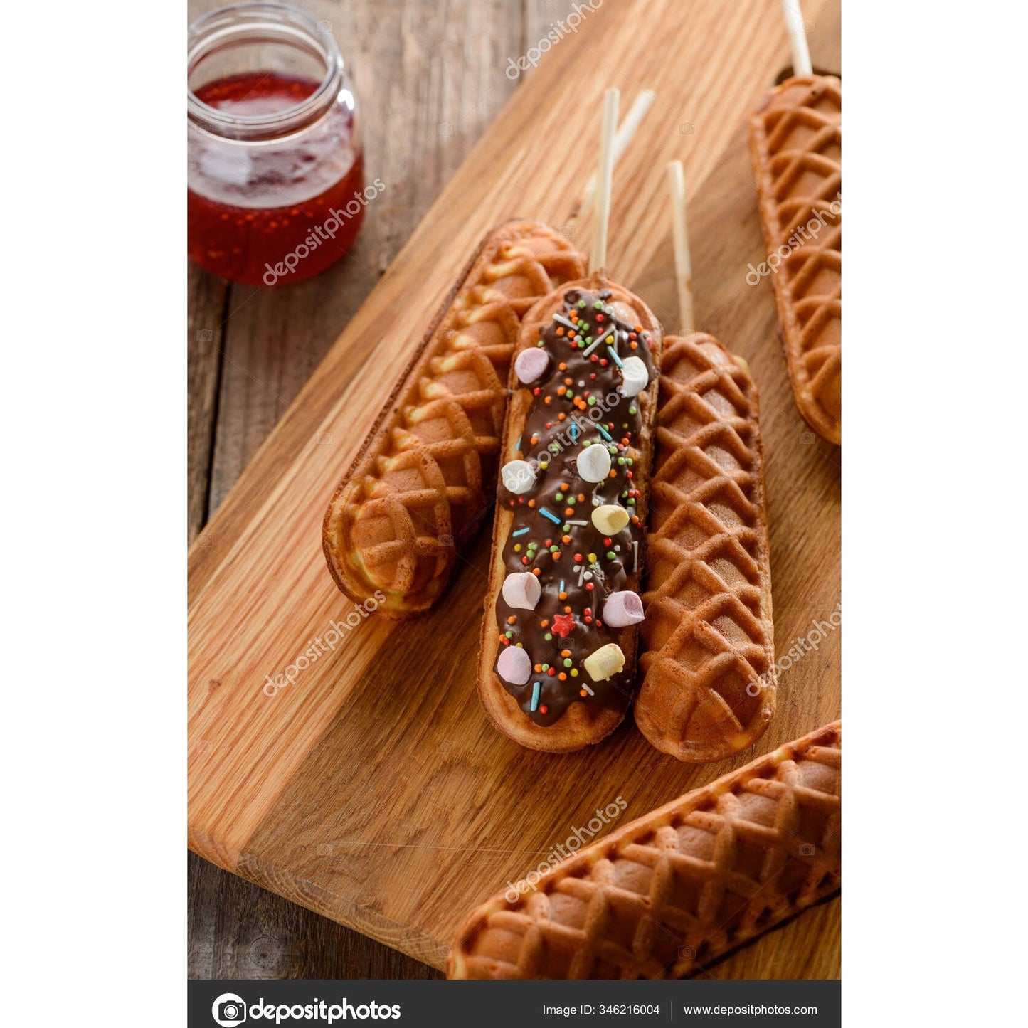 Waffle Hot Dog Maker 750-Watt - Sleek Black, Modern Kitchen Appliance