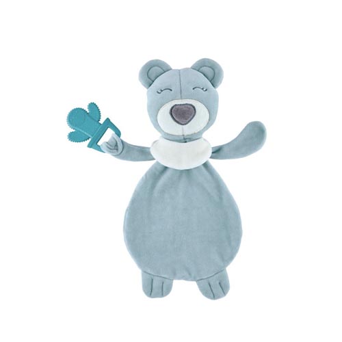 Babyjem My Sweet Bear Toy With Teether Green