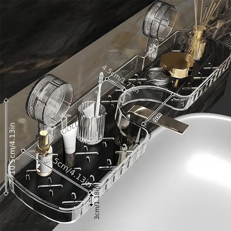 Bathroom Faucet Wall Mounted Storage Rack رف تخزين جداري للحمام