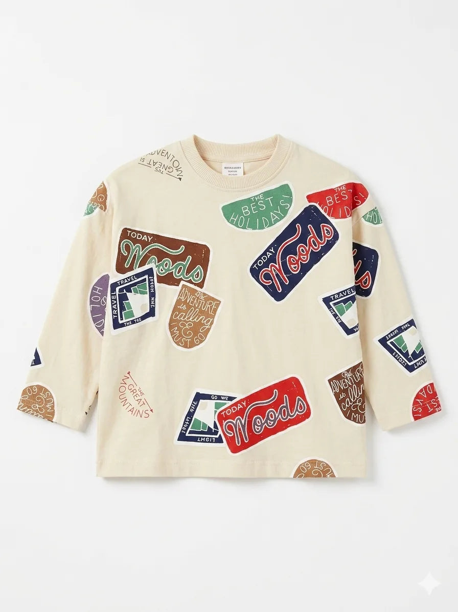 Zara Boy's Beige Printed Blouse | Zara In Lebanon