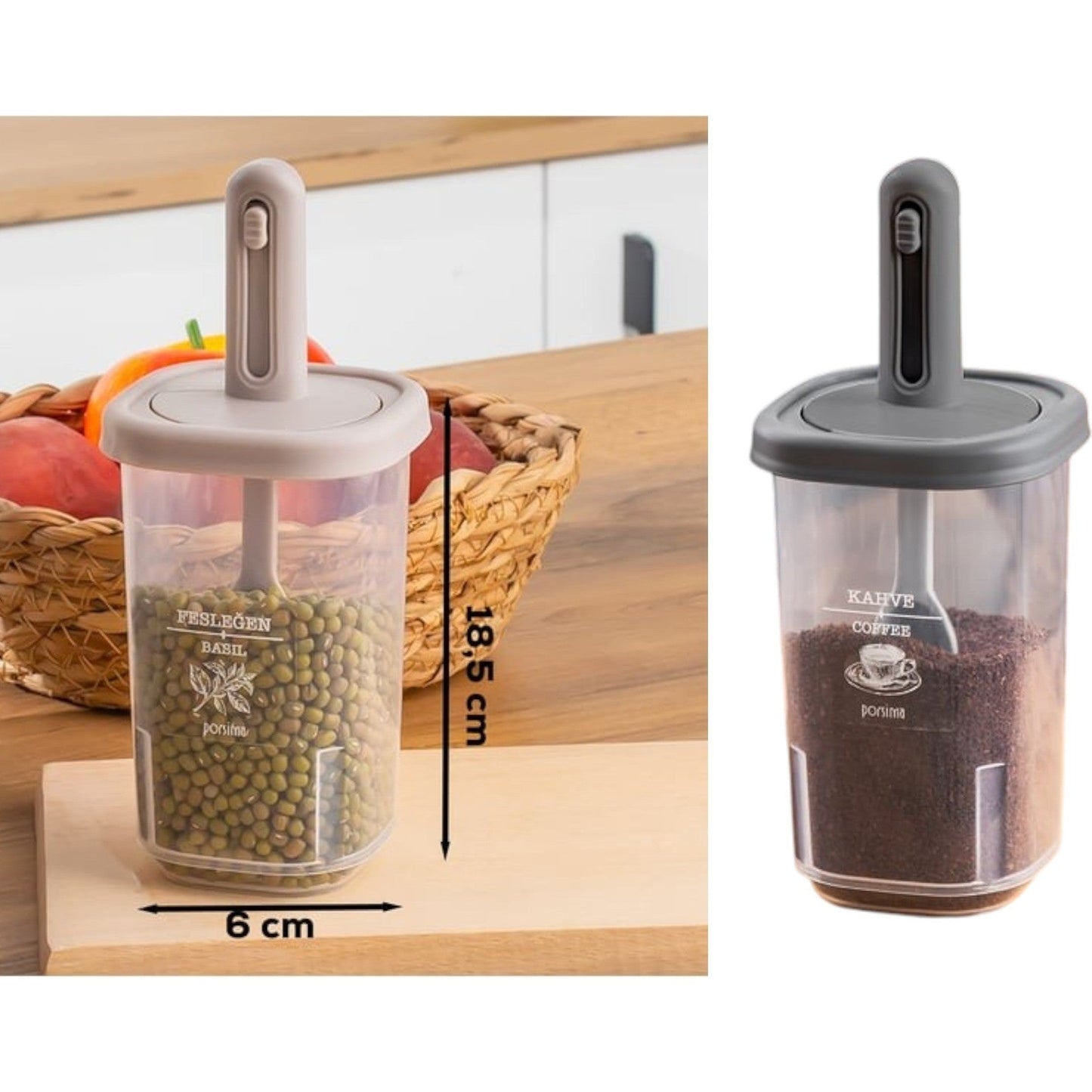 350 ml Plastic Spice Jar with Spoon