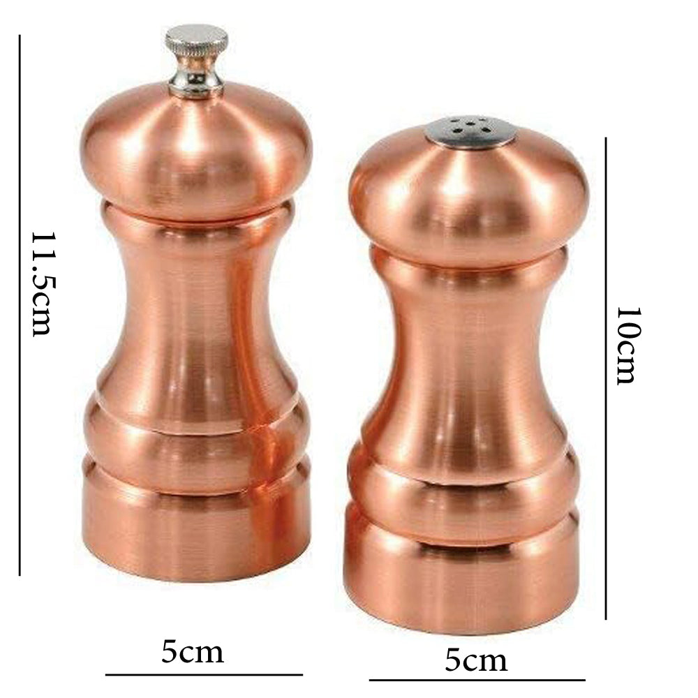 2-Pieces Set Salt and Pepper Grinder Copper color
