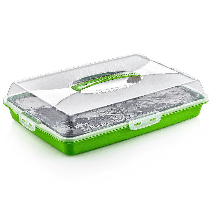 Rectangular Plastic Pastry Carrier with Lid