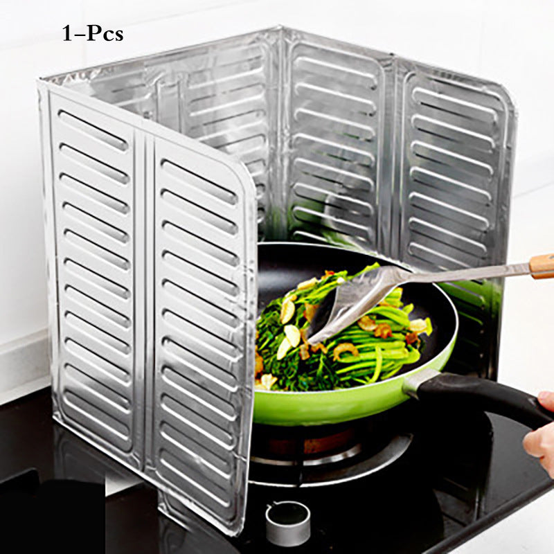 3-Sided Oil-Proof Aluminum Foil Splatter Guard 32.5x84cm