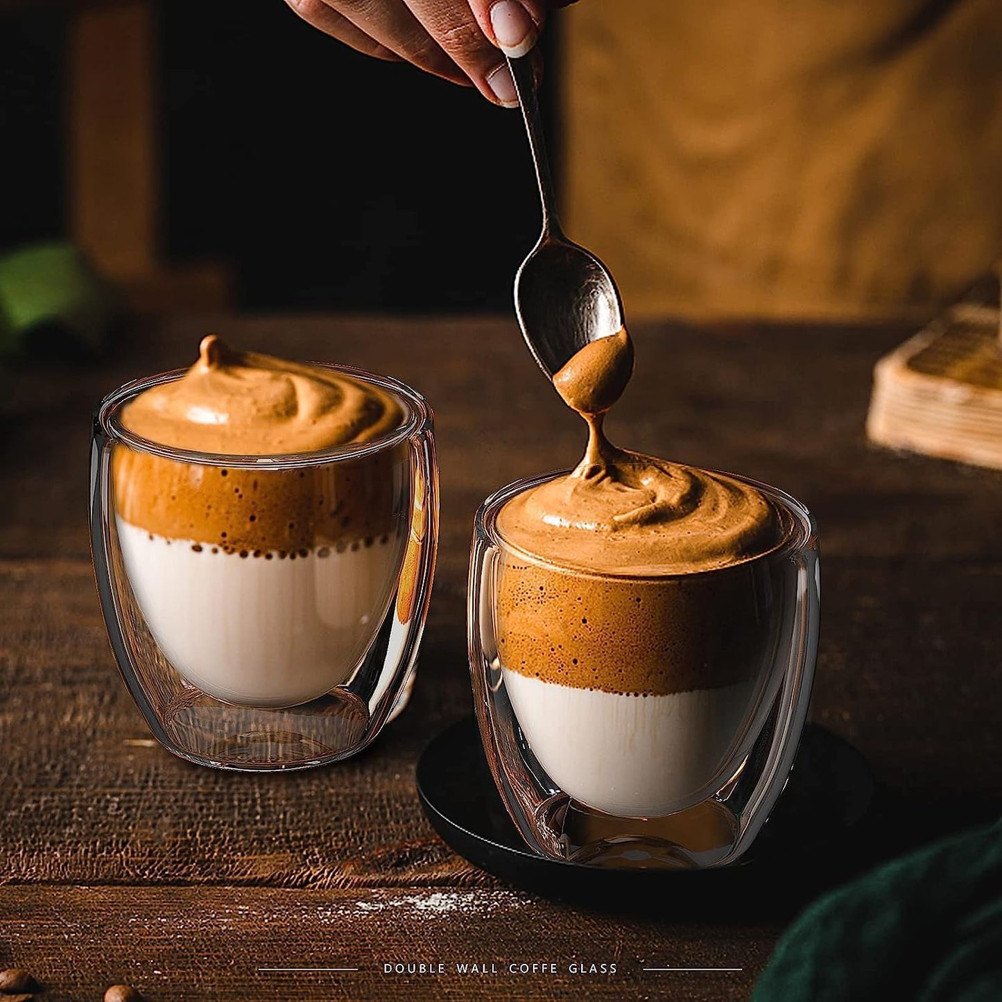 Danny Home 2-Pcs Double Walled Espresso Glasses 80ml