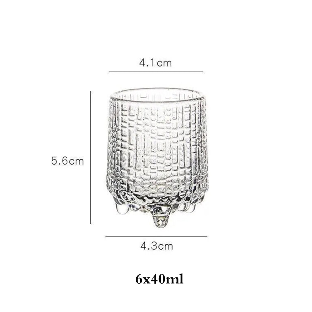 6-Pcs Elegant & Smooth Beverages Champagne Flute Glass – Gold 190ml #3769