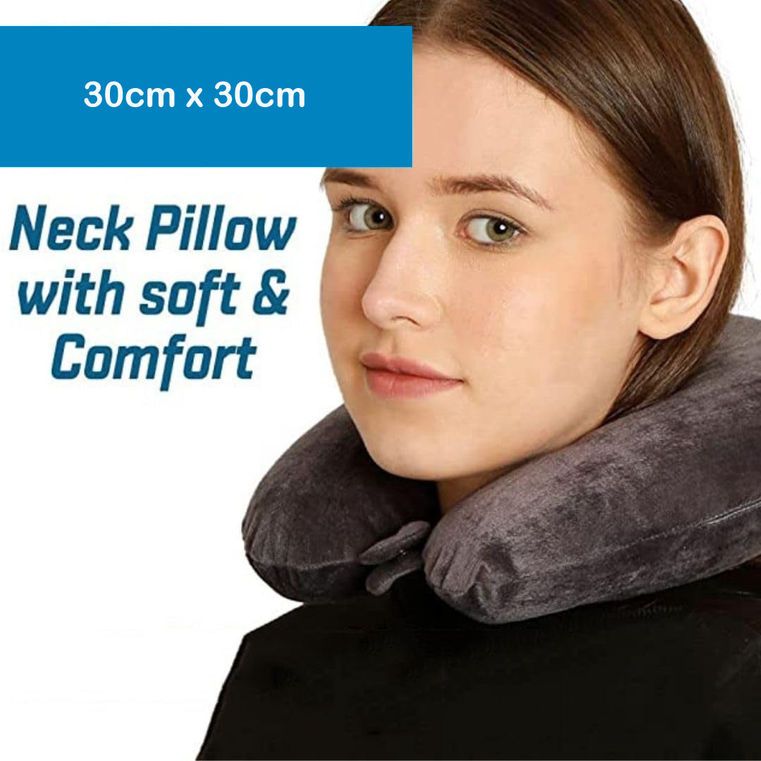 U-Shaped Travel Neck Pillow with 360-Degree Head Support