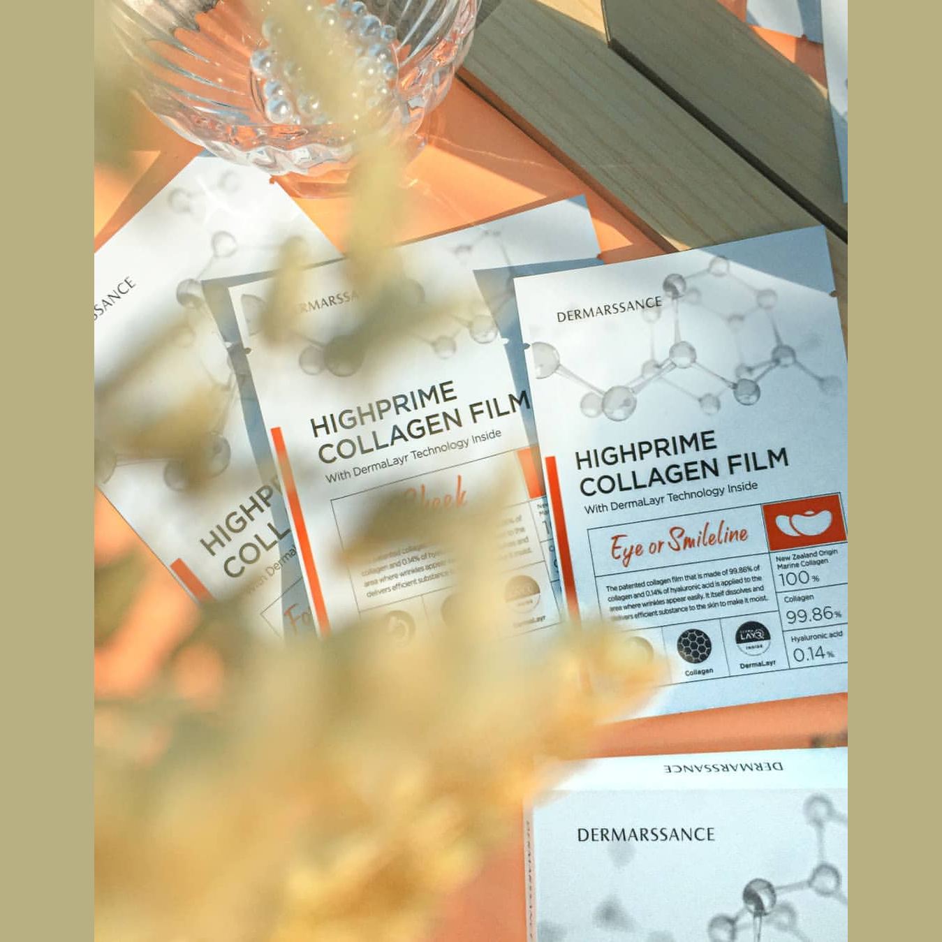 KOREAN HIGHPRIME Collagen Film | Pack of 5  (Forehead, Cheek & Neck)