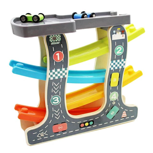 Tumama Kids - Wooden Race Track Ramp - 4 layers
