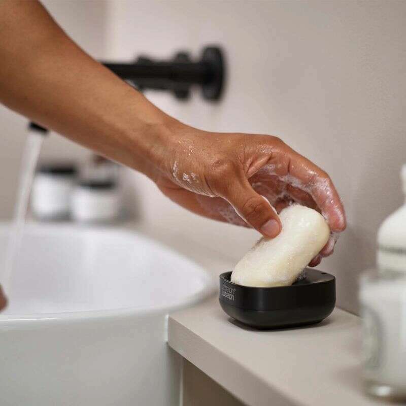 Slim‚Ñ¢ Compact Matt Black Soap Dish - Medaid International