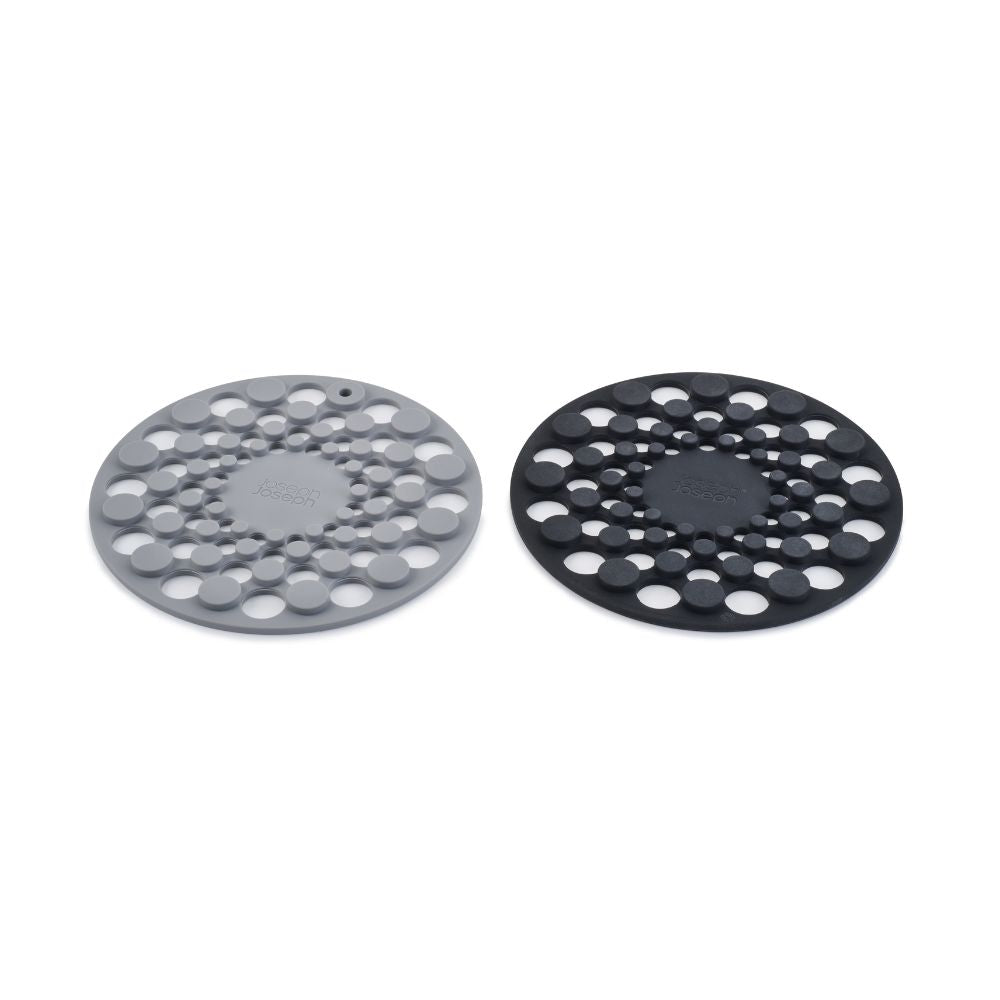 Spot-On‚Ñ¢ Set of 2 Grey Silicone Trivets - Medaid International