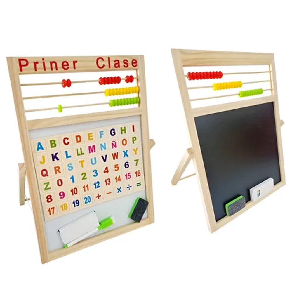 Wooden Double Sided Writing Board With Alphabet & Numbers Lebanon