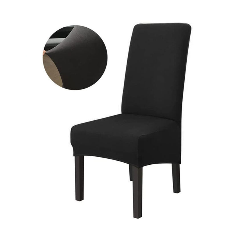 1 Seater Decorative Stretch Chair Slipcover with Elastic Bottom Anti Slip Chair Cover Fitted Furniture Protector Black - Medaid International