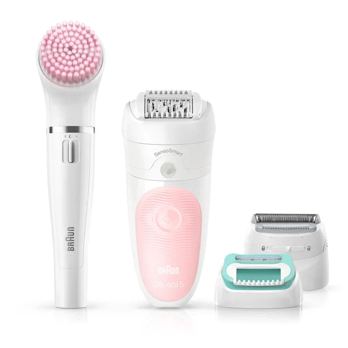 Braun Beauty Set 5 Silk-épil, Wet & Dry, White/Pink - SES5-875BS