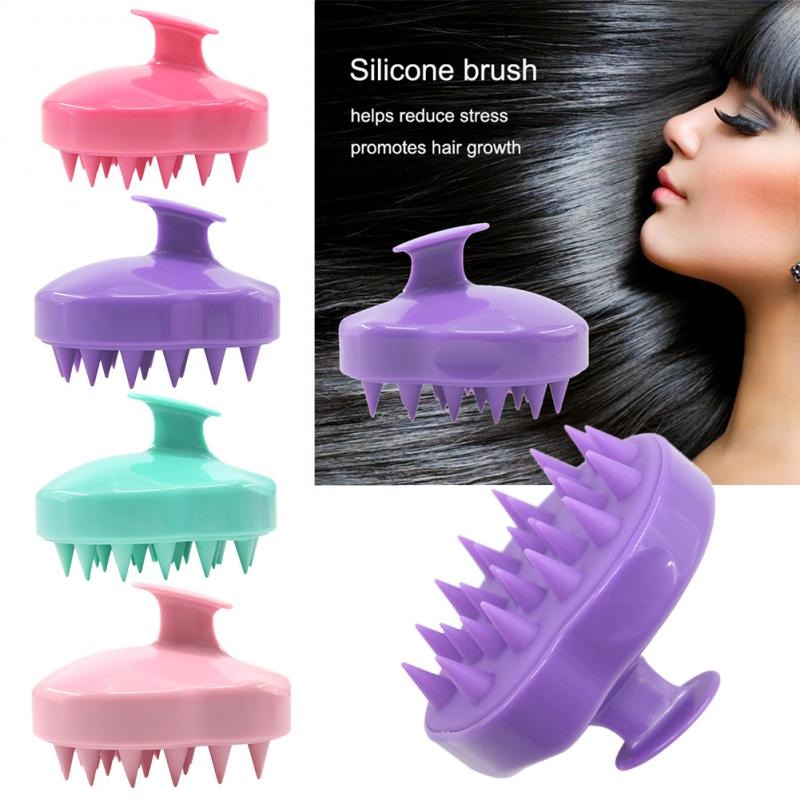 Silicone Massage Comb Scalp Shampoo Massage Brush Comb Mini Handheld Head Meridian Massager