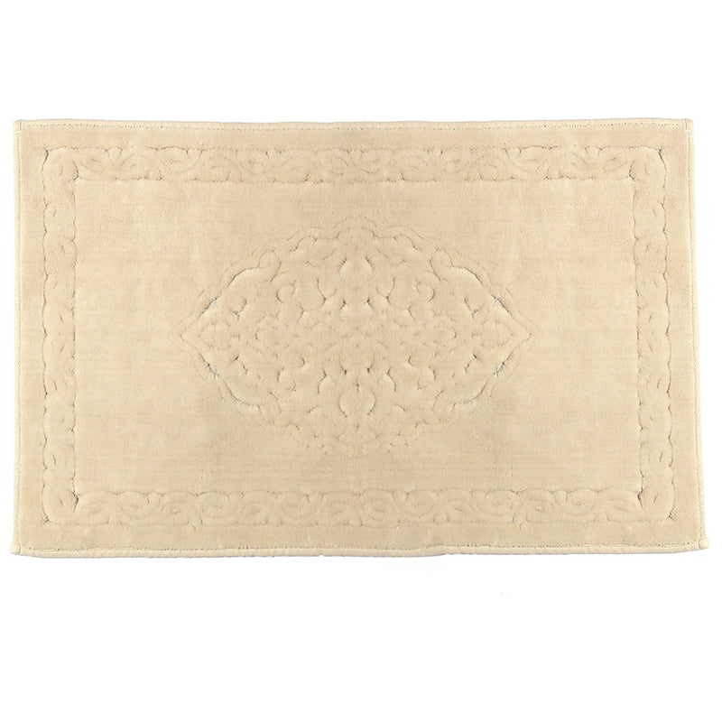100 CM X 60 CM Cotton Bathroom Mat Extra Soft and Absorbent Bath Mats Washable Mat for Bathroom Floor Kitchen and Room Beige - Image 2