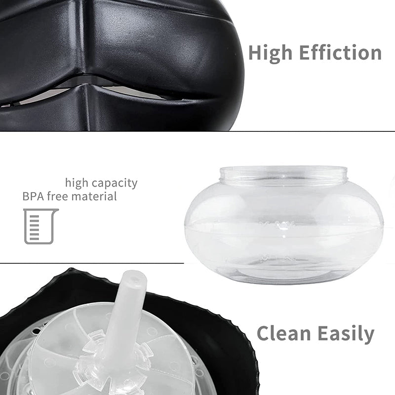 1000 ML Water Air Purifiers Humidifier Water Air Revitalizer Air Cleaner Air Freshener with 6 LED Color Changing Mood Light Black - Medaid International