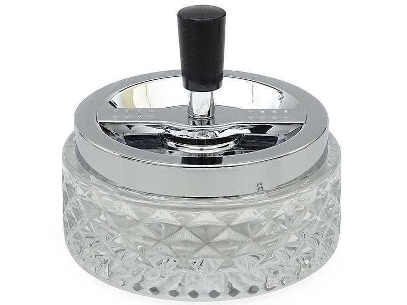 Rotary Glass Ashtray by Cucina & Tavola- Ø 12 cm