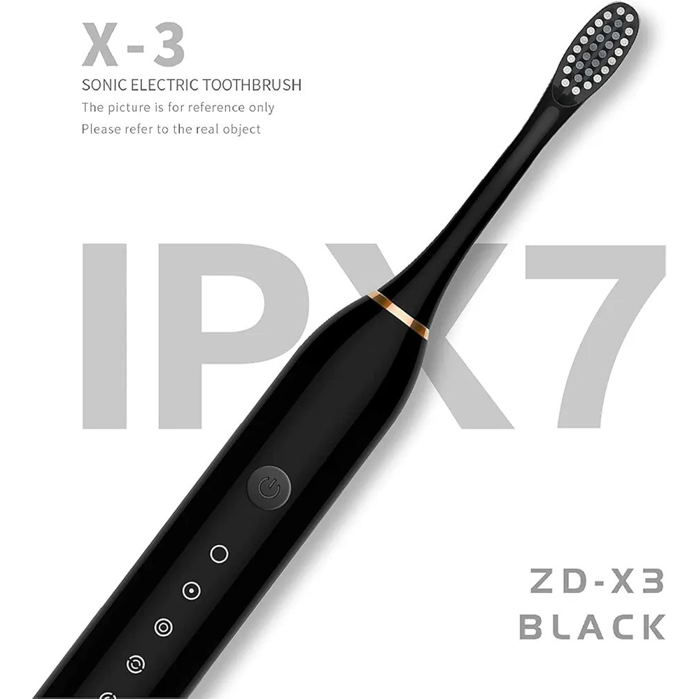 Sonic Electric Toothbrush, USB Rechargeable with 4 Brush Heads & 6 Modes | IPX7 Waterproof for Adults and Kids