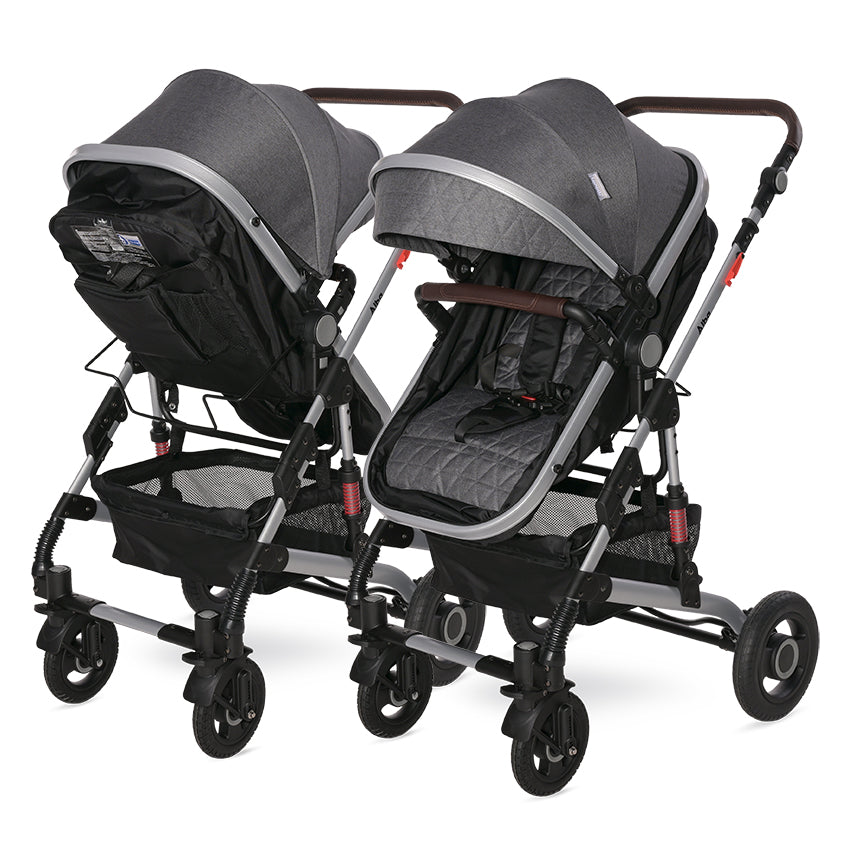 Lorelli - Baby Stroller - Alba Premium Set 3in1 - (NEW) - Steel Grey - Travel System