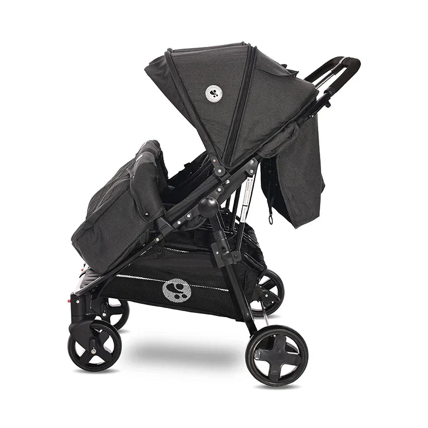 Lorelli - Twin Baby Stroller - Black - (+Bag)