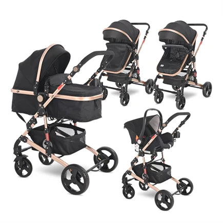 Lorelli - Baby Stroller - Alba Classic Set - Black - Travel System