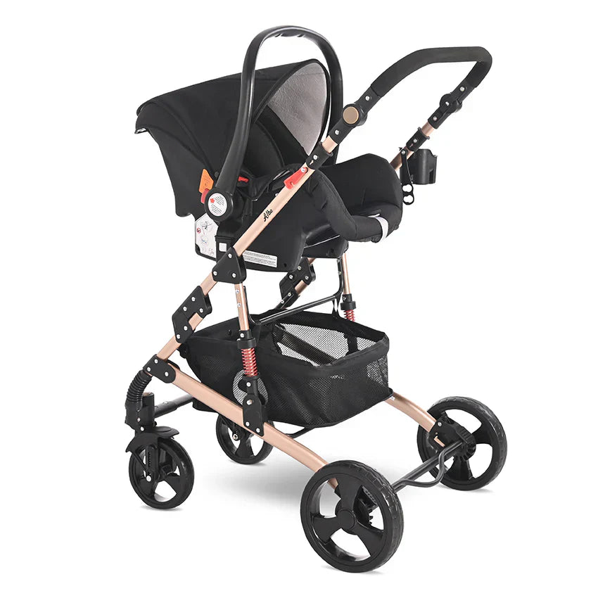 Lorelli - Baby Stroller - Alba Classic Set - Black - Travel System