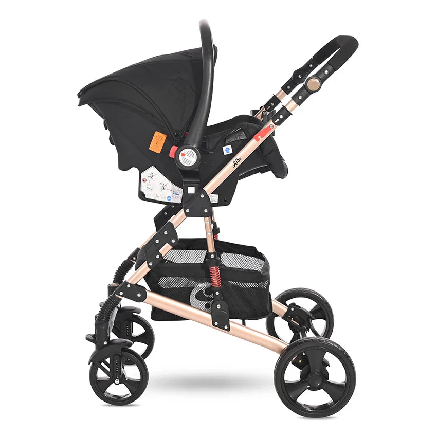 Lorelli - Baby Stroller - Alba Classic Set - Black - Travel System