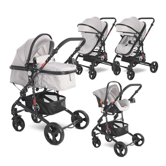 Lorelli - Baby Stroller - Alba Classic Set - Light Grey - Travel System