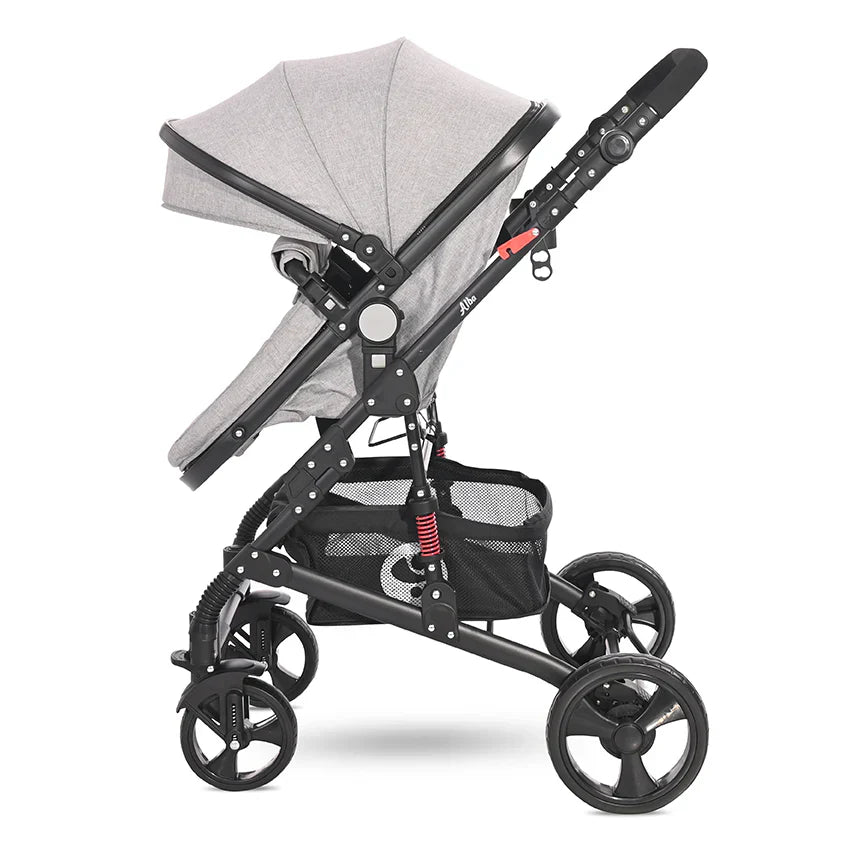 Lorelli - Baby Stroller - Alba Classic Set - Light Grey - Travel System