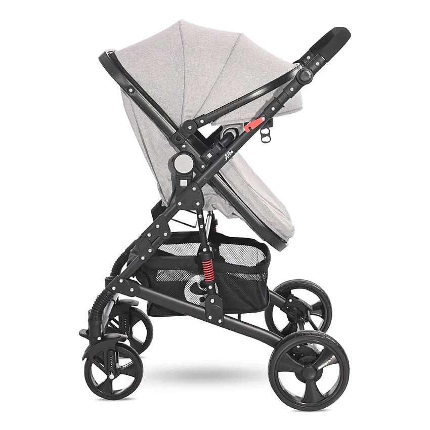 Lorelli - Baby Stroller - Alba Classic Set - Light Grey - Travel System