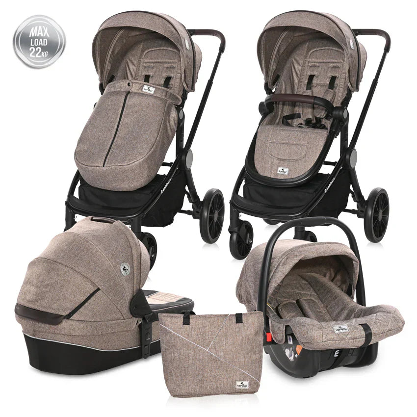 Lorelli - Combi Ramona Stroller Travel System 3in1 - Beige