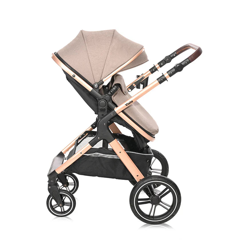 Lorelli - Baby Stroller - Viola 3in1 With Transformable Seat - Beige - Travel System