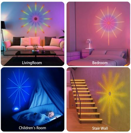 LED Fire Work Strip Lights App And Remote Control - Medaid International