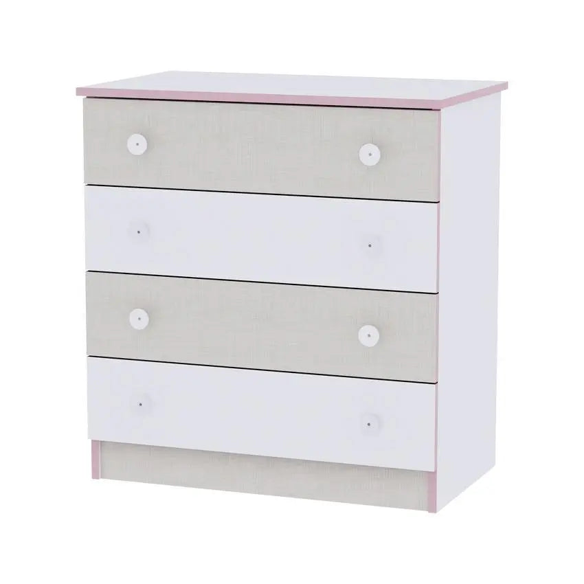 Lorelli - Dresser - Pink,White/Beige