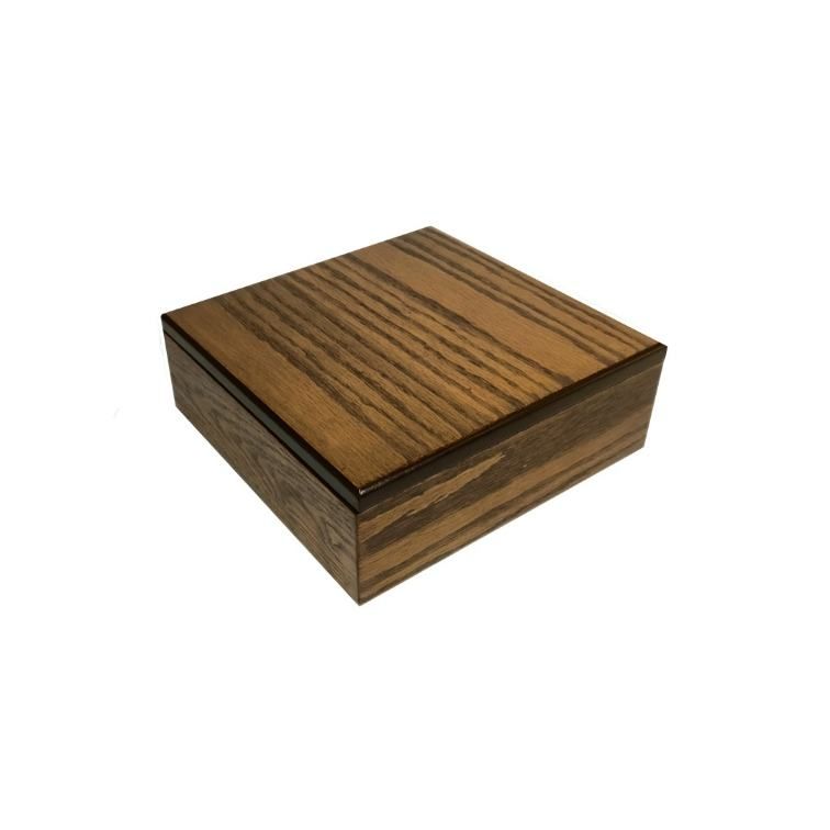 Wooden Tea Box – Light Walnut- 23x23x8cm – Flow Collection