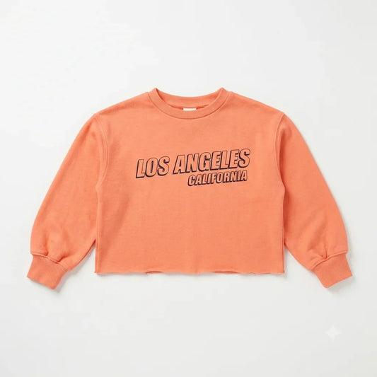 Zara Girl's Light Orange Graphic Top | Zara In Lebanon