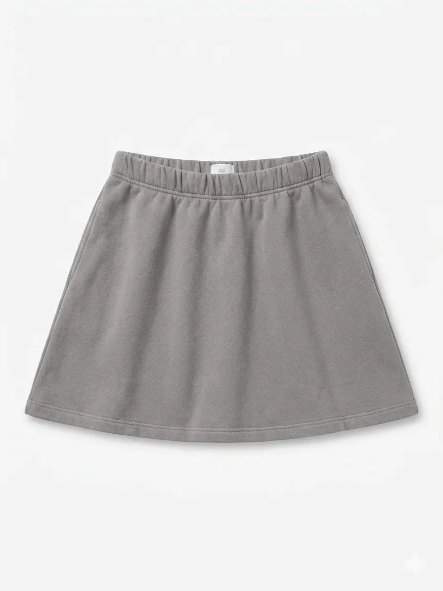 Fmoda Girl's Grey Elastic Waist Skirt | Fmoda In Lebanon