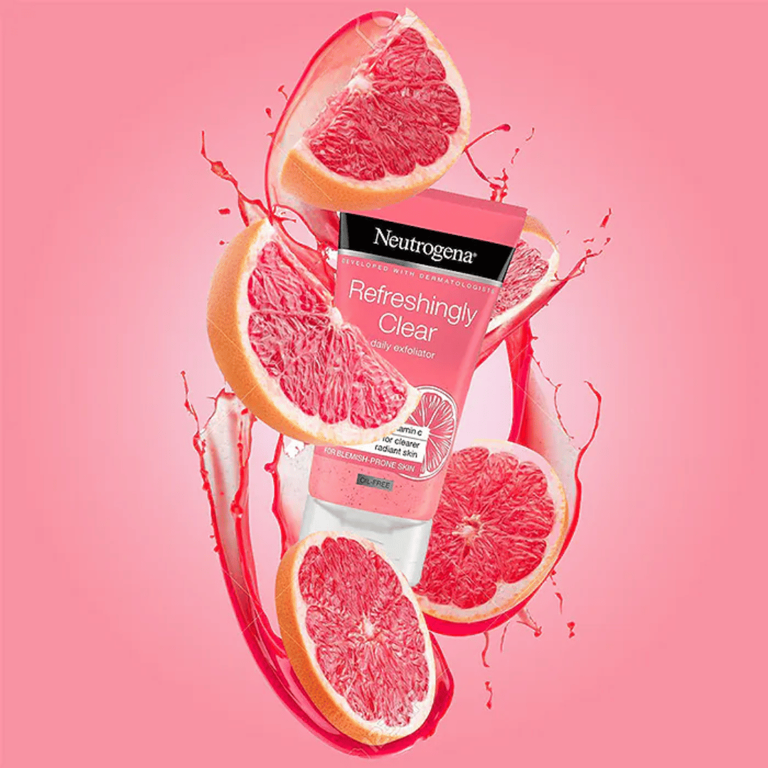 Neutrogena Fresh & Clear Face Scrub, Pink Grapefruit & Vitamin C, 150ml, 20% OFF