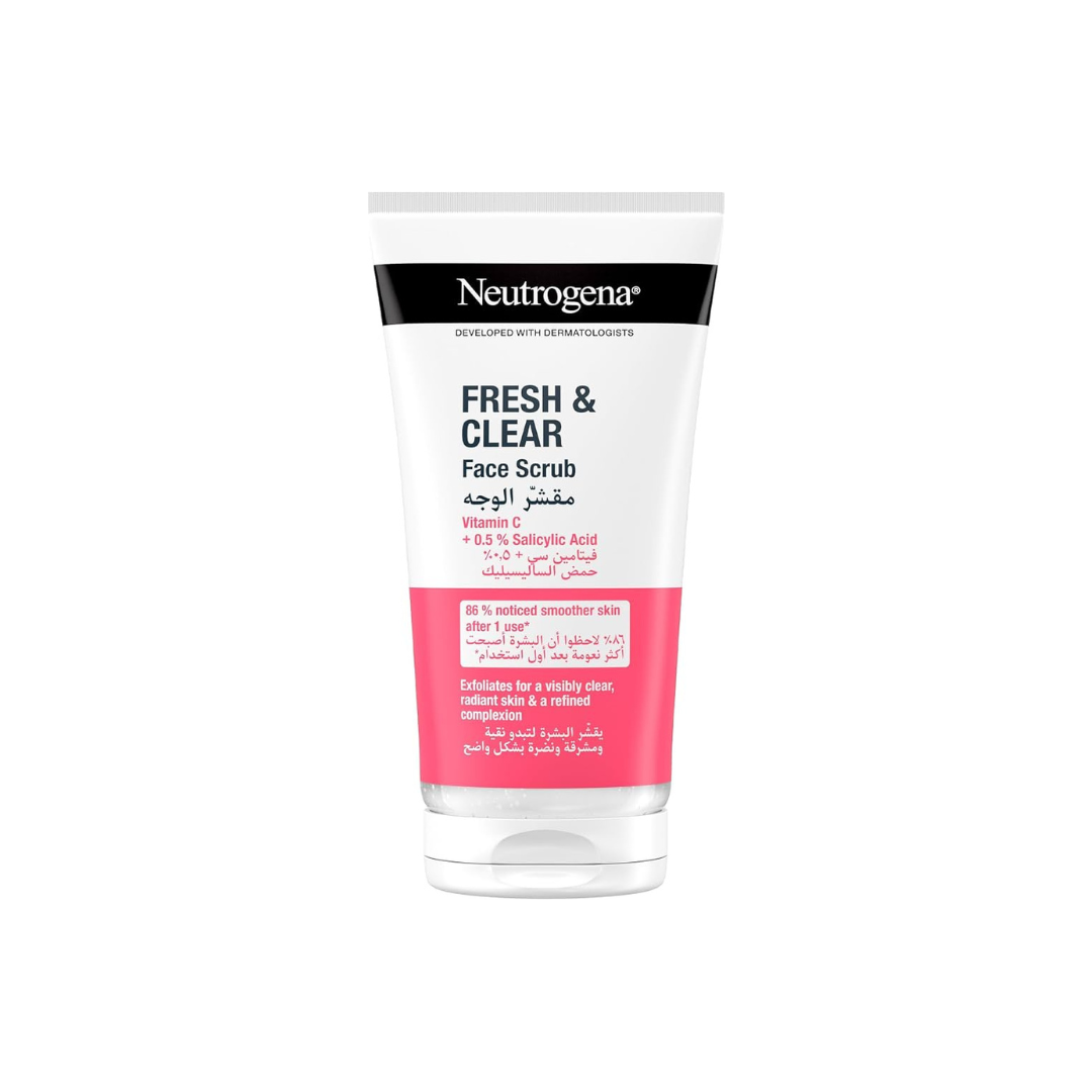 Neutrogena Fresh & Clear Face Scrub, Pink Grapefruit & Vitamin C, 150ml, 20% OFF