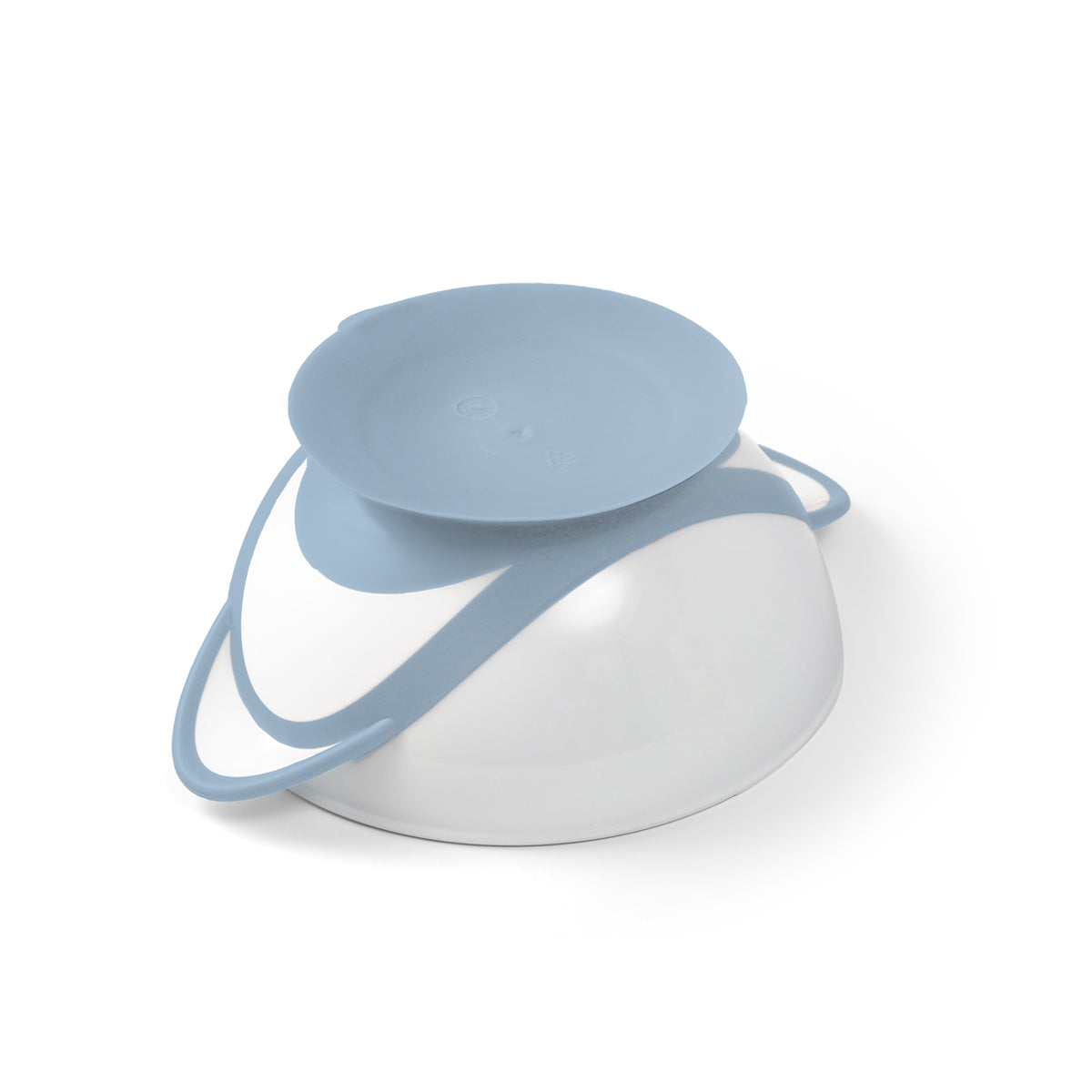 BabyOno - Suction Bowl With Spoon - Light Blue & White