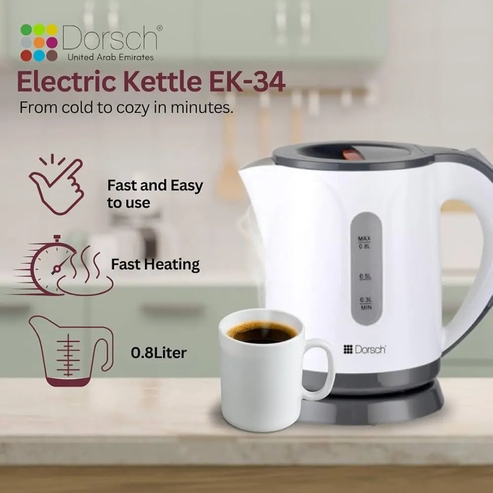 Mini Kettle 0.8L EK-34 with Automatic Shut Off