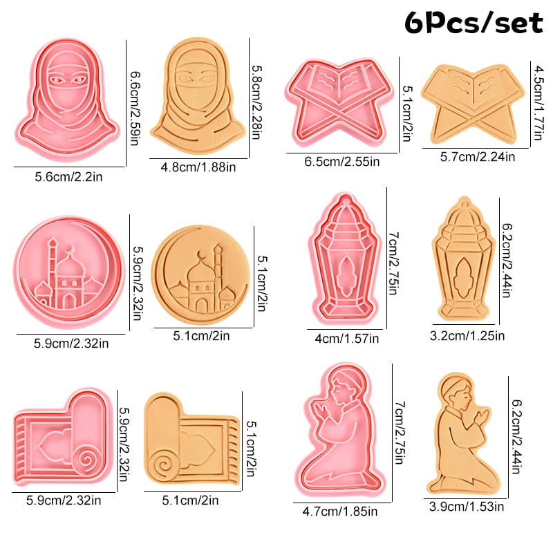 Eid Mubarak Cookie Cutters Biscuit Stencils Moulds - Islamic Masjid