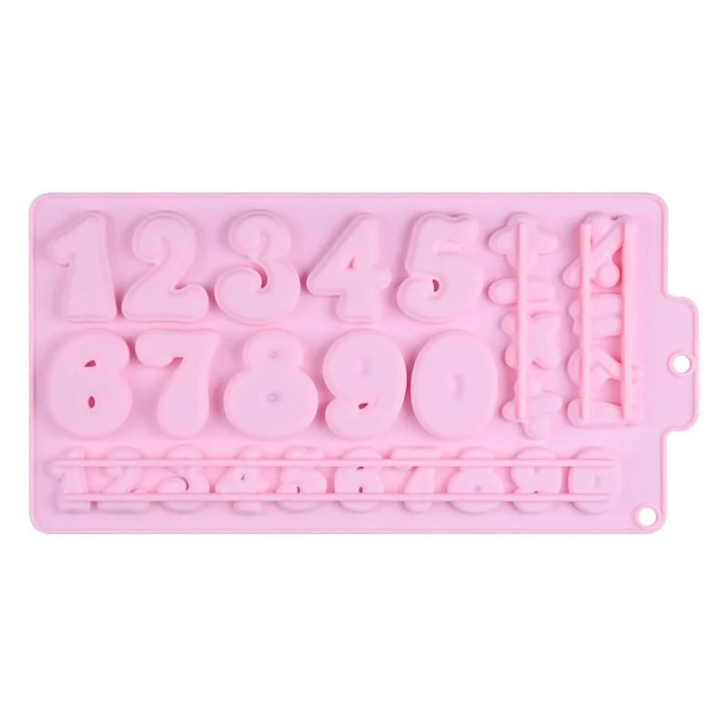 Silicone Number Mold for Chocolate Crafting, 30.2cm x 16cm