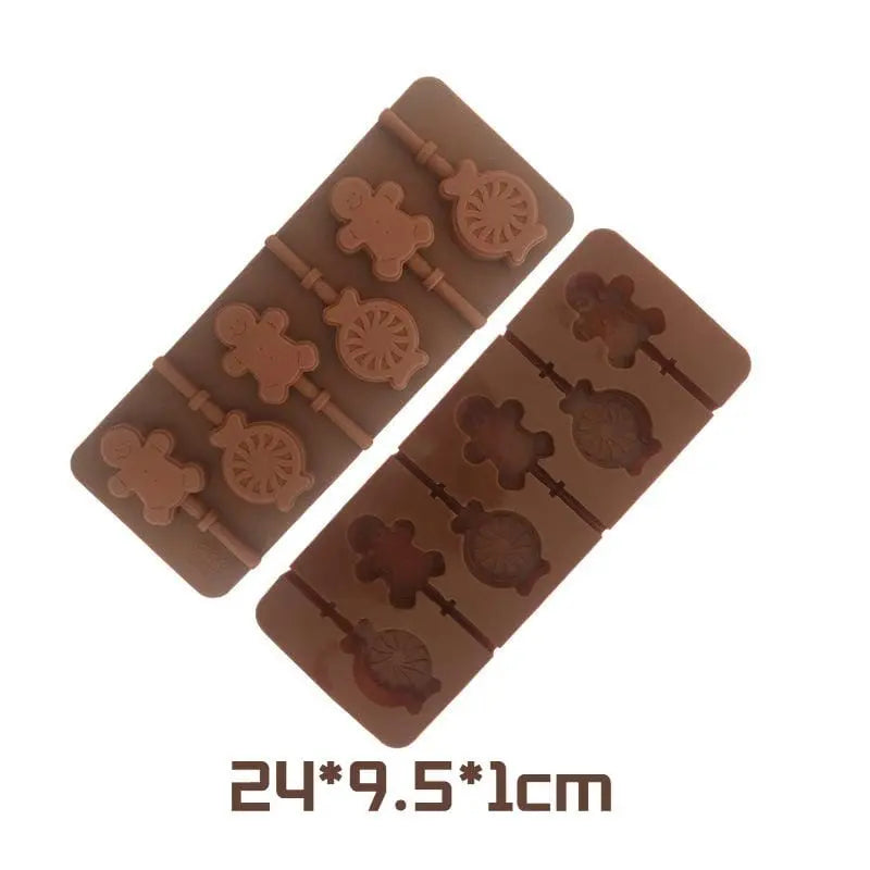 1pc 3-in-1 Rectangle & Circle Chocolate Mold,Easy To Demold