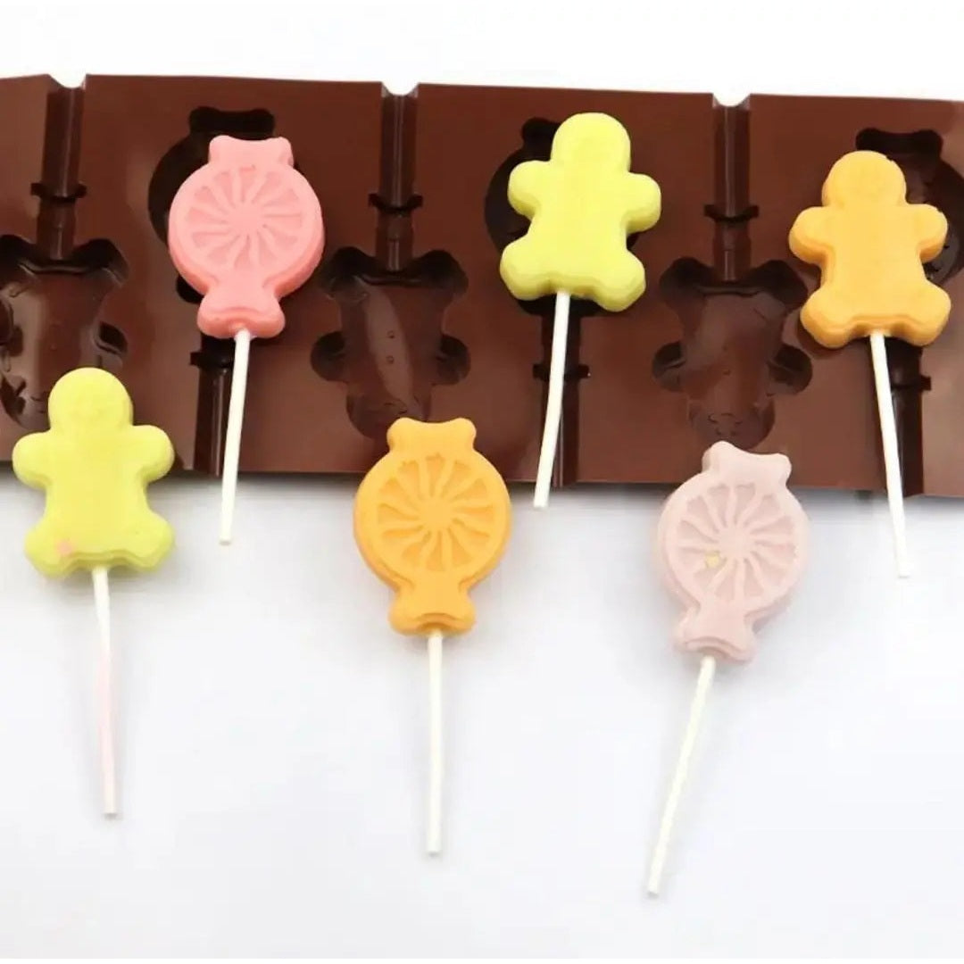 1pc 3-in-1 Rectangle & Circle Chocolate Mold,Easy To Demold