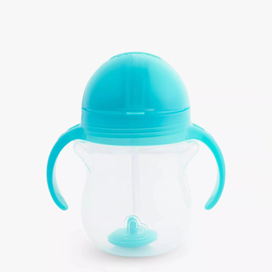 Munchkin - 7oz Gl Tip & Sip Cup - Weighted Straw - Blue