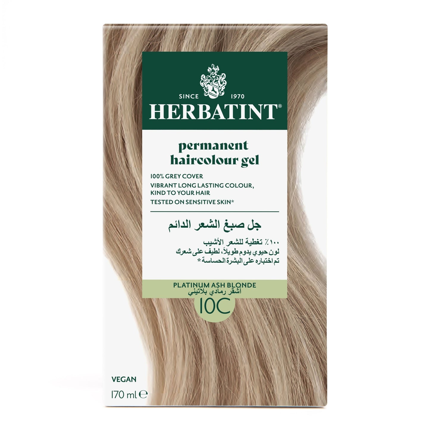 Herbatint, Permanent Haircolor Gel, 10C, Swedish Blonde